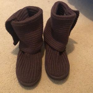 Brown crochet Uggs